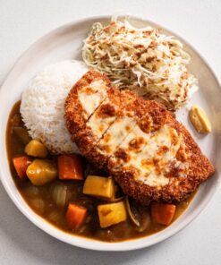 Cheese Katsu Served With Fried Rice & Miso Soup