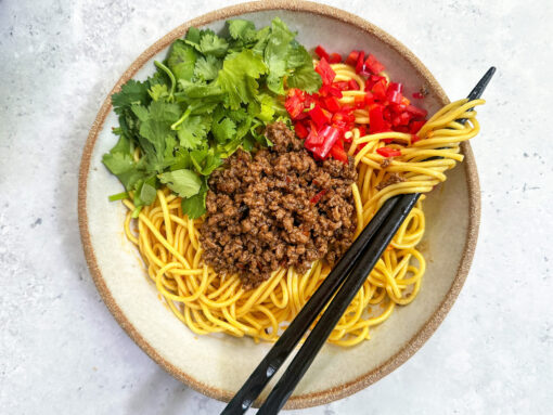 Chinese Sour & Spicy Minced Chicken Vermicelli