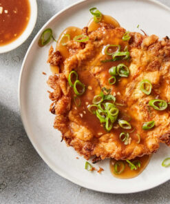 Shredded Ginger Sesame Oil Chicken With Egg Foo Young & Fragrant Rice