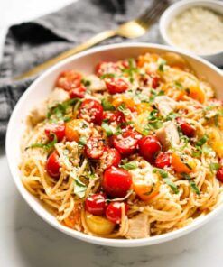 Tomato Basil Pasta With Rosemary Grilled Chicken